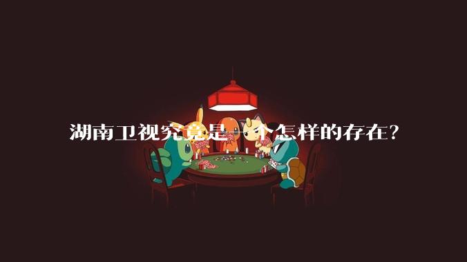 湖南卫视究竟是一个怎样的存在？