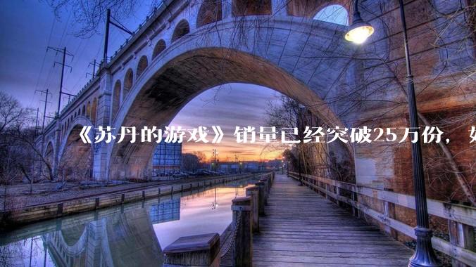 《苏丹的游戏》销量已经突破25万份，如何评价这一成绩？